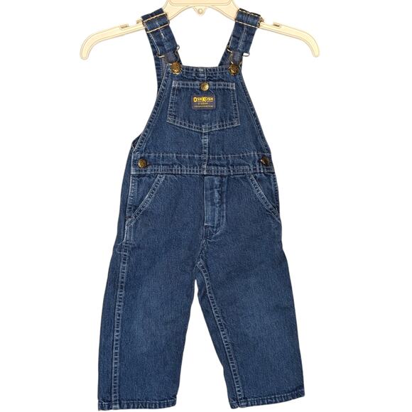 Vintage OshKosh B'gosh Kids Vestbak overalls Sz 2T Blue - Picture 1 of 6
